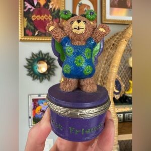 Vintage 1999 Y2K Claire’s Best Friends Teddy Bear Trinket Box
